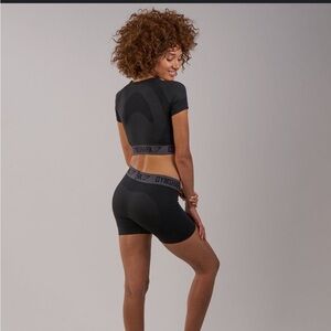 Gymshark Flex Shorts - Black Marl/Charcoal - Small